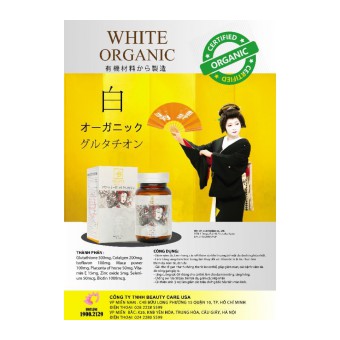 WHITE ORGANIC 
GLUTATHIONE 500 mg