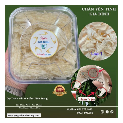 CHÂN YẾN TINH CHẾ- YẾN GIA ĐÌNH NHA TRANG